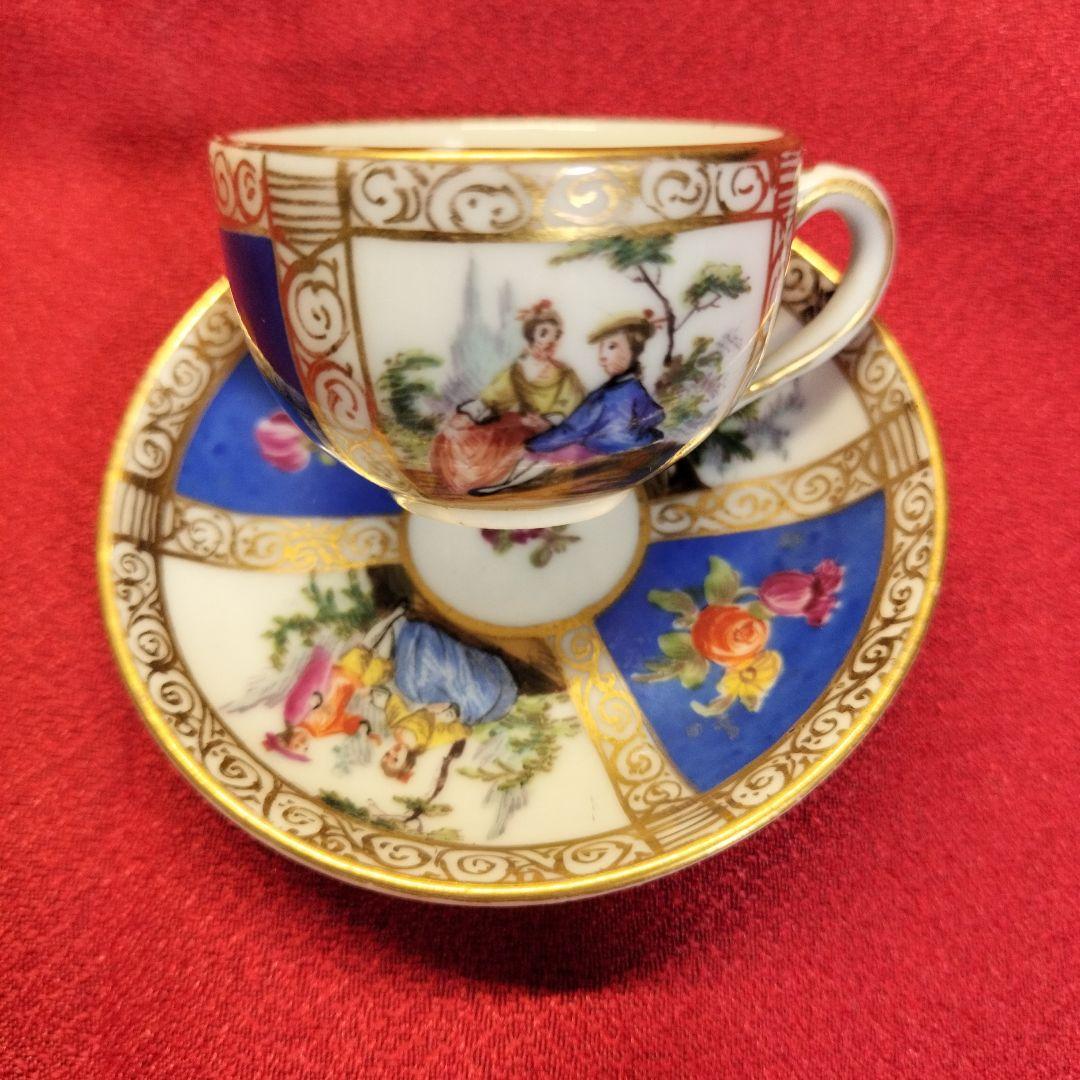 マイセン アウグストゥス レックス アンティーク ミニカップ&ソーサー