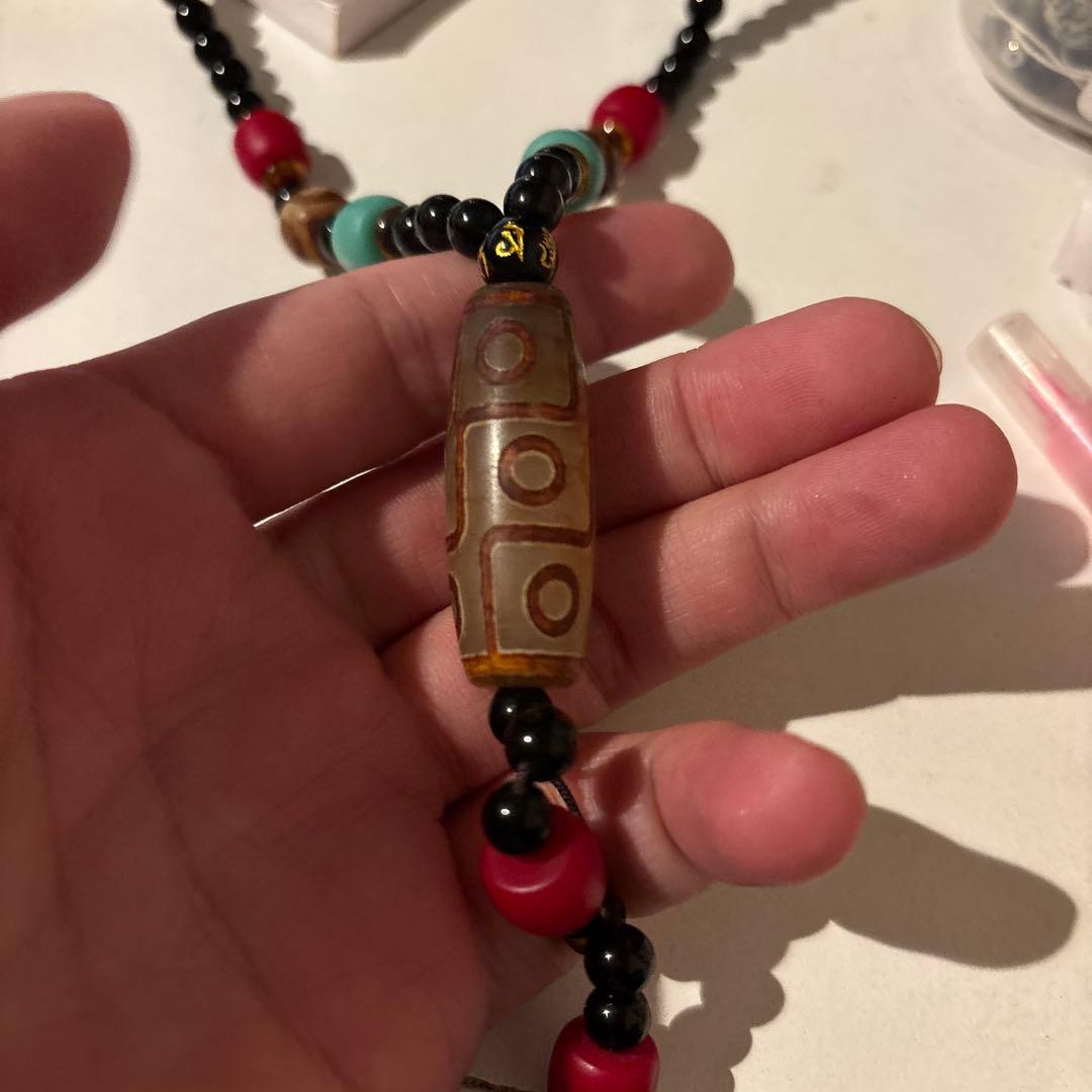 すんごい九眼天珠のネックレス！オニキスと！ドーンとくる！