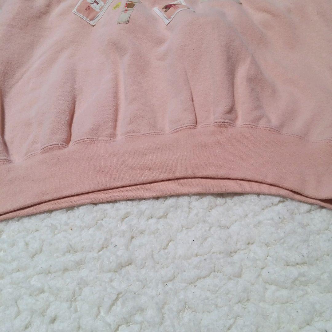 ピンクハウス】レトロ トレーナー 前後ワッペン 可愛いクマさん L