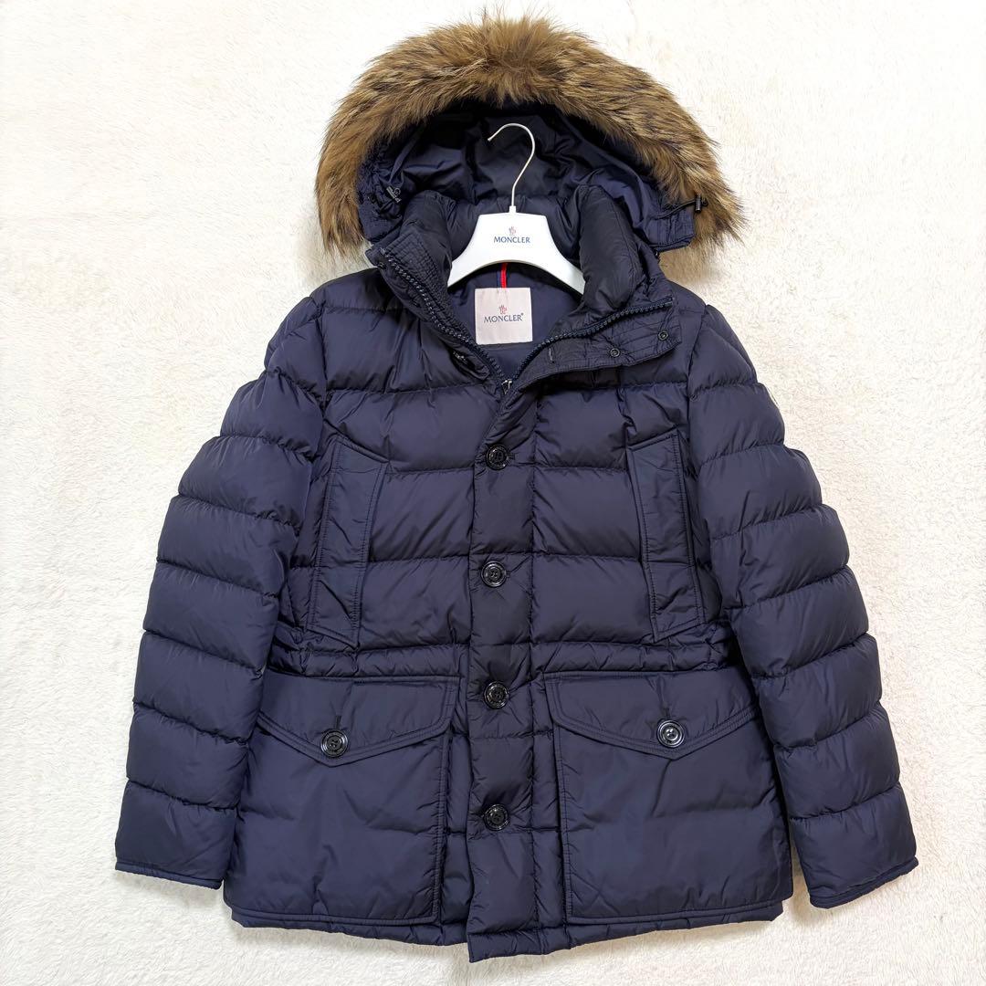 美品】モンクレール クルーニー ダウンジャケット リアルファー