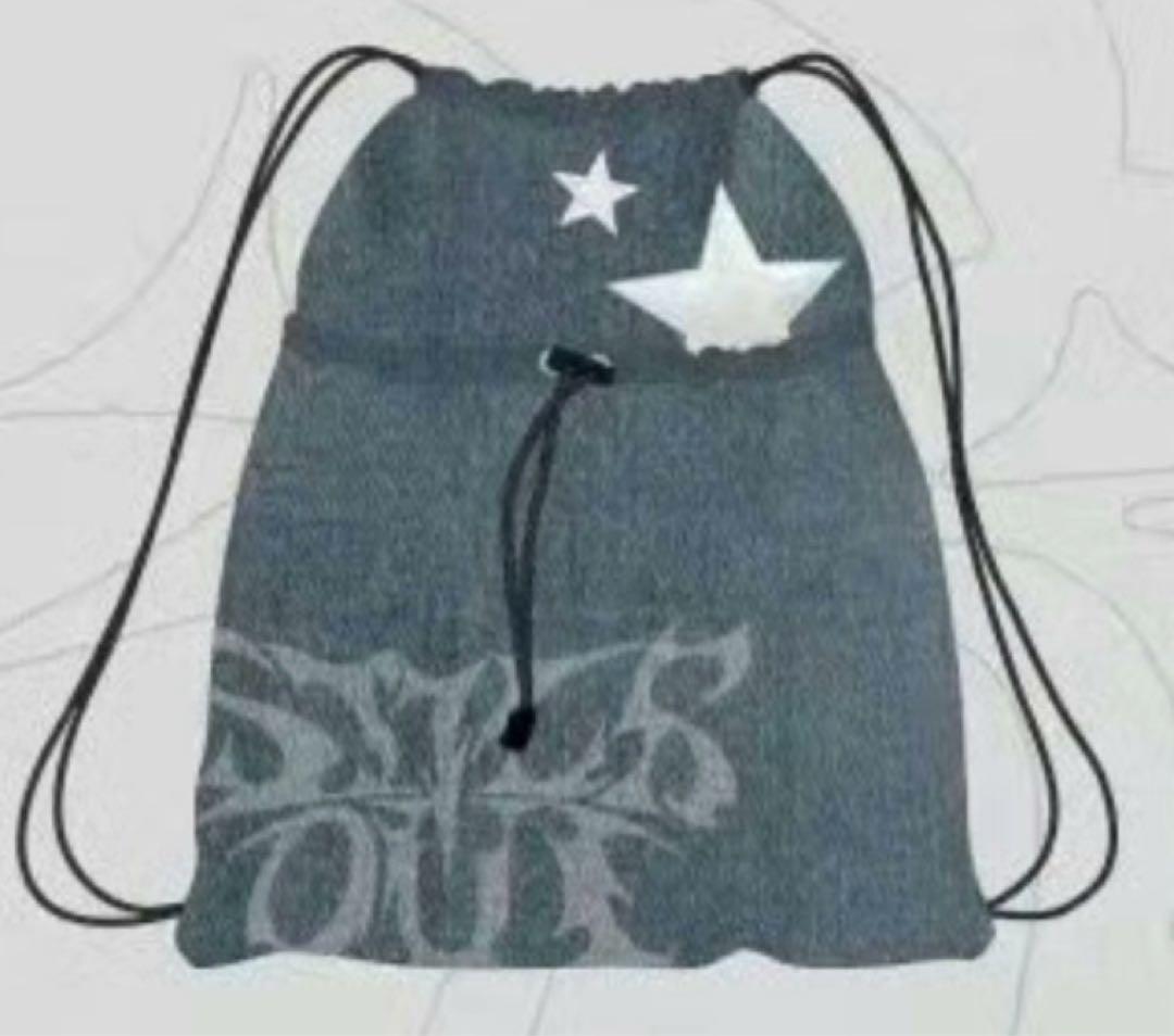 NMIXX Fe3O4 jyp ポップアップ限定 デニム バッグ ナップサック - メルカリ