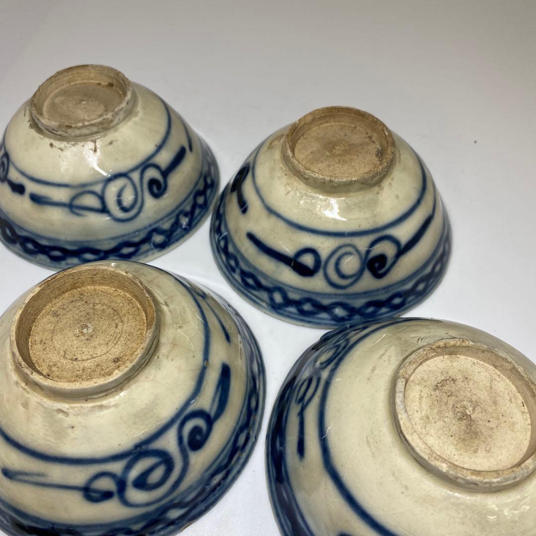 中国清朝時代 青花小鉢4客 口径約12㎝ 東Y7-0403⑥タニト - メルカリ