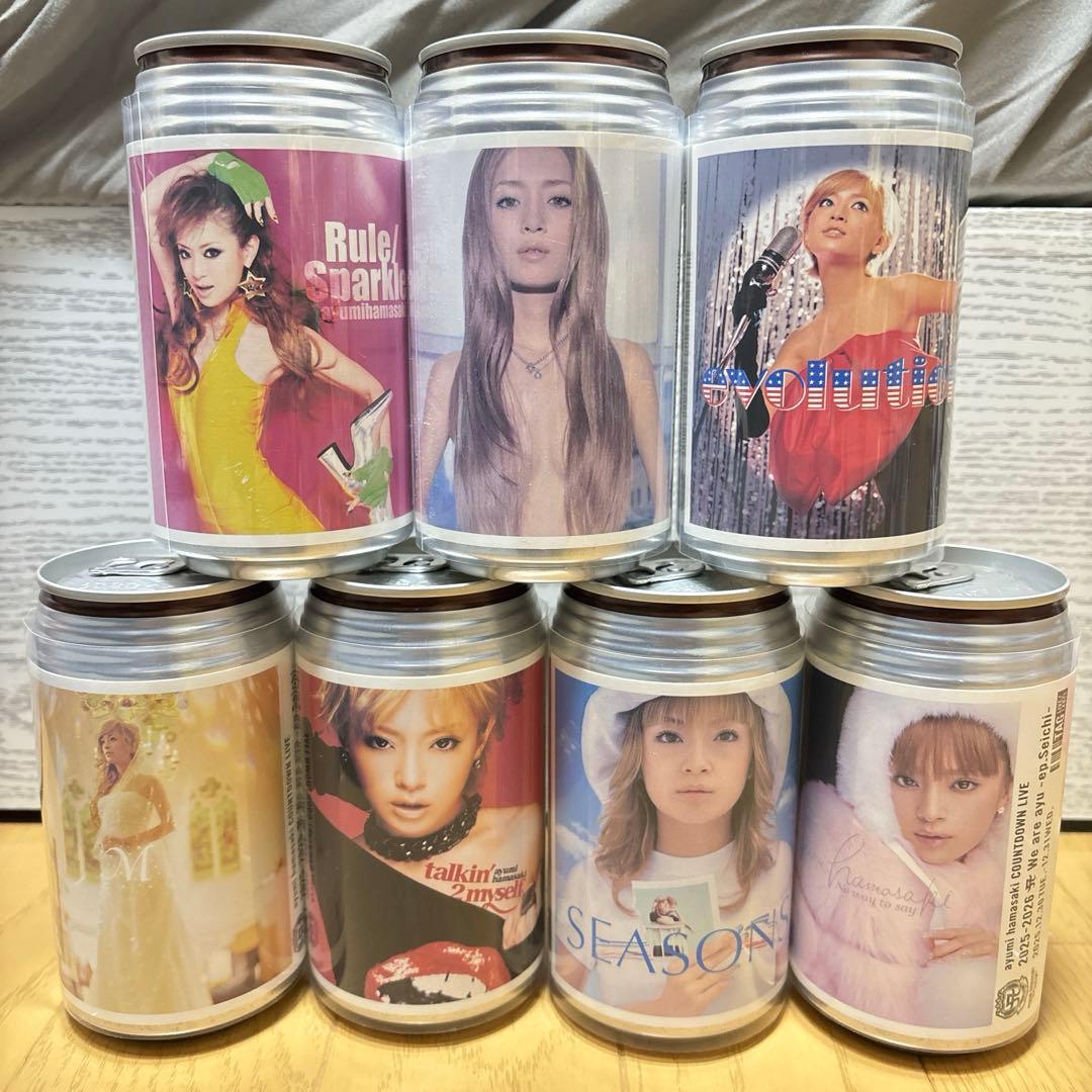 浜崎あゆみ オリジナルラベル缶 ayu缶 ステッカー 烏龍茶 7種セット