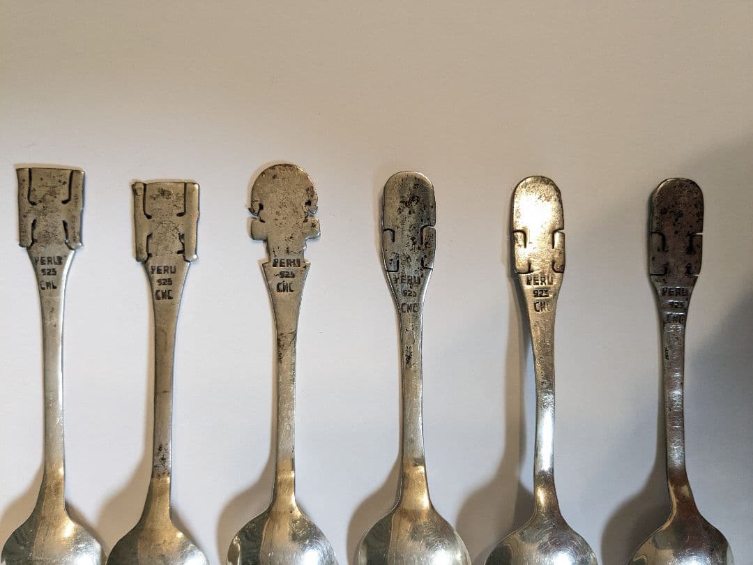 ペルー銀のスプーンセット6本 シルバー925 希少 ヴィンテージ