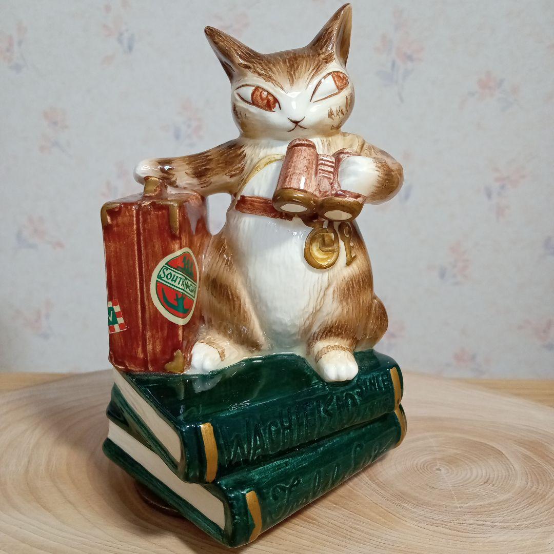 ☆美品☆わちふぃーるどダヤン オルゴール 陶器製 〜80日間世界一周