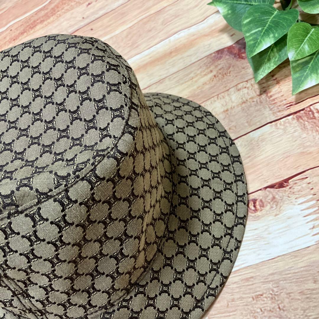 CELINE セリーヌ マカダム トリオンフ柄 ショップ バケットハット L