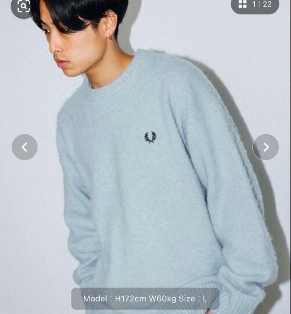 【別注】BEAMS FRED PERRY / フラッフィー クルーネックニット BEAMS（ビームス）【別注】FRED PERRY / フラッフィー クルーネック