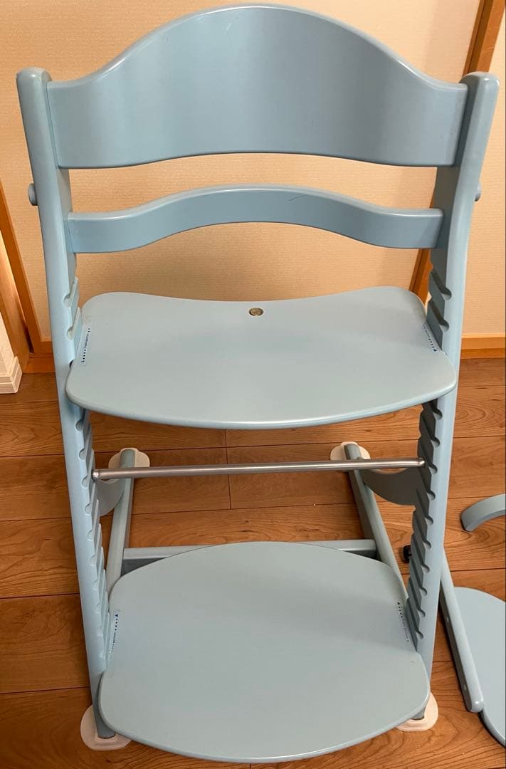 本日値下げ中　すくすくチェア　テーブル&ガード付き　大和屋　ベビーチェア　水色 大和屋 【yamatoya認定店】すくすくチェアGL テーブル＆ガード付 木製