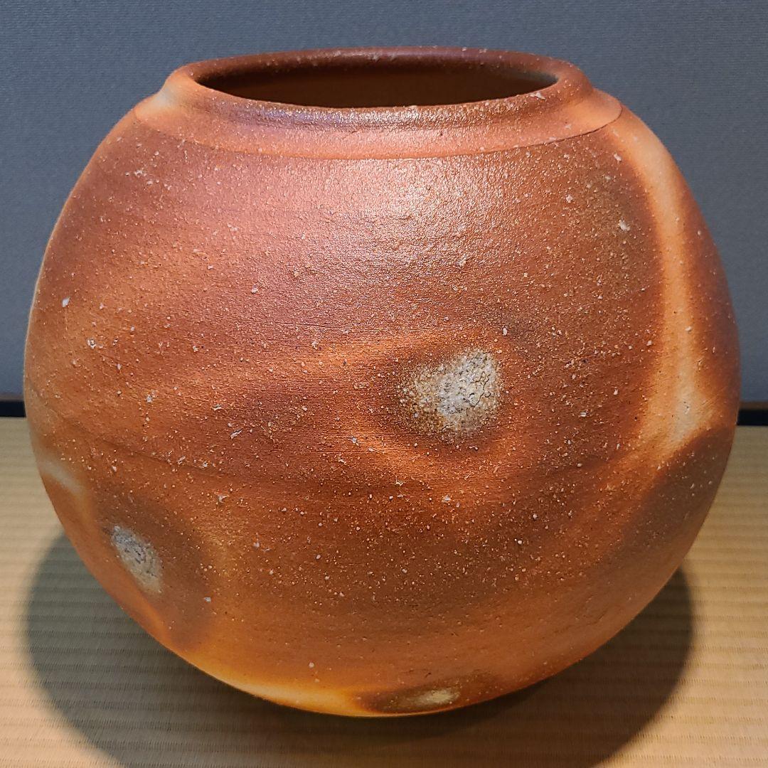 信楽焼 荒川智作 壷 径1尺2寸（約36cm） 共箱 本物保証 信楽焼 荒川智作 壷 径1尺2寸（約36cm） 共箱 本物保証 信楽焼 荒川智
