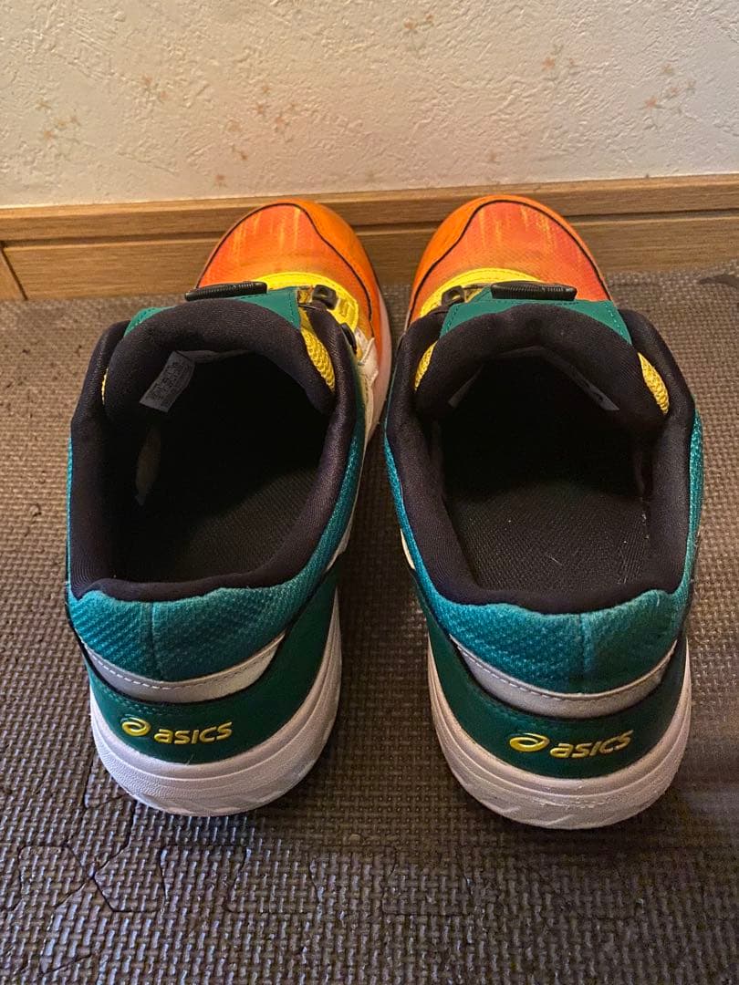 ASICS BOA安全靴 オレンジ/イエロー/グリーン限定色　27.5cm