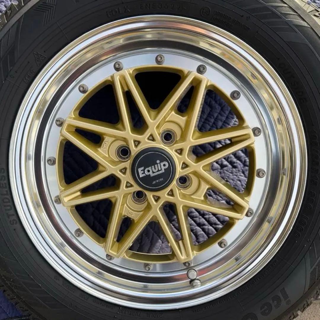 美品！WORK Equipe 15inch 5.5j +35 4穴 ホイールのみ