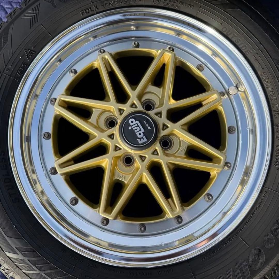 美品！WORK Equipe 15inch 5.5j +35 4穴 ホイールのみ