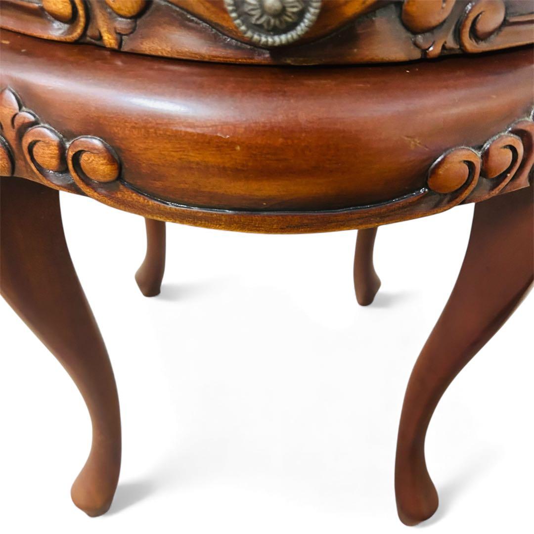 クロシオ コモ ラウンドチェスト3D ブラウン アンティーク風 サイド