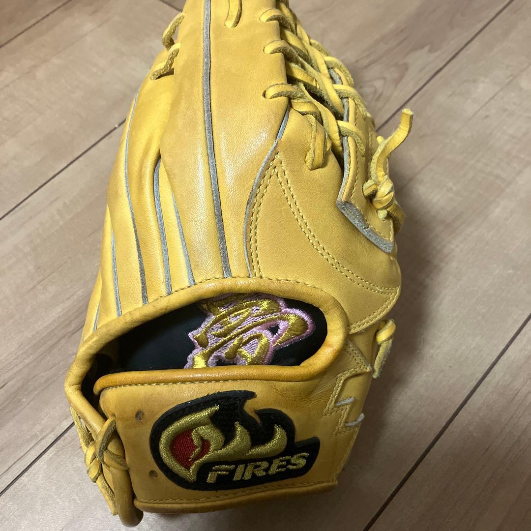 FIRES硬式グローブ 限定刺繍入り　袋セット 野球 ファイヤーズ 限定 硬式グローブ グラブ 硬式 ピッチャー用 投手