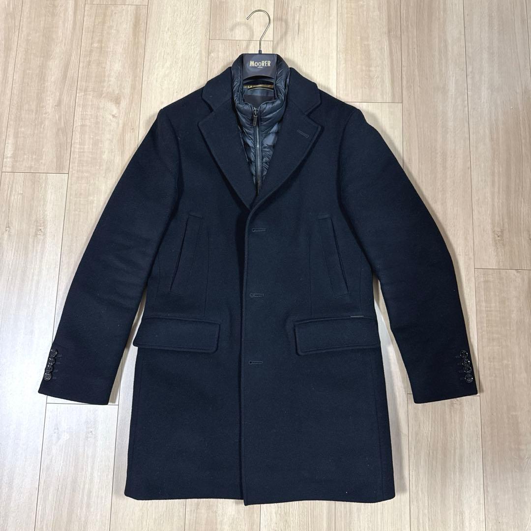 MooRER】DUCALE ウールカシミア ダウンチェスターコート 46 - メルカリ