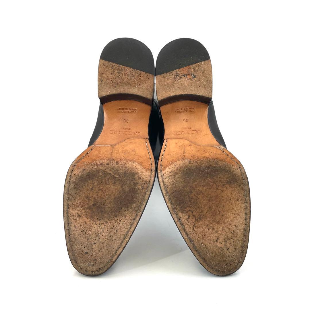 《未使用級》サルトル ロング 乗馬 ブーツ ジョッキー レザー ブラック 黒系