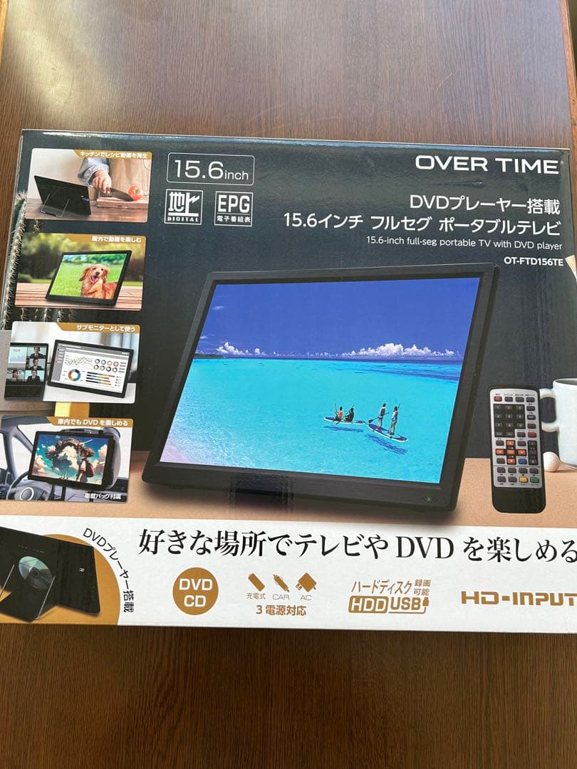 ◾︎OVER TIME 15.6インチ ポータブルテレビ◾︎ OVER TIME 15.6インチ録画機能付きポータブルテレビ - ROOMMATE