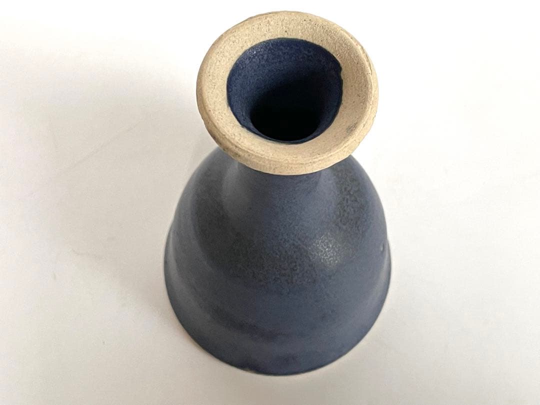 陶芸家　荒木高子　内田鋼一　合作　瑠璃釉白金彩　高杯　酒器　共箱