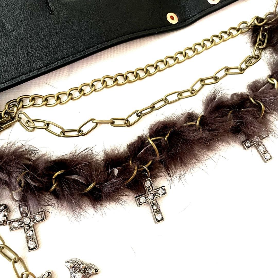 新品d.i.aムーンバックルベルト レオパード/ダイヤ ダイア平成ギャル