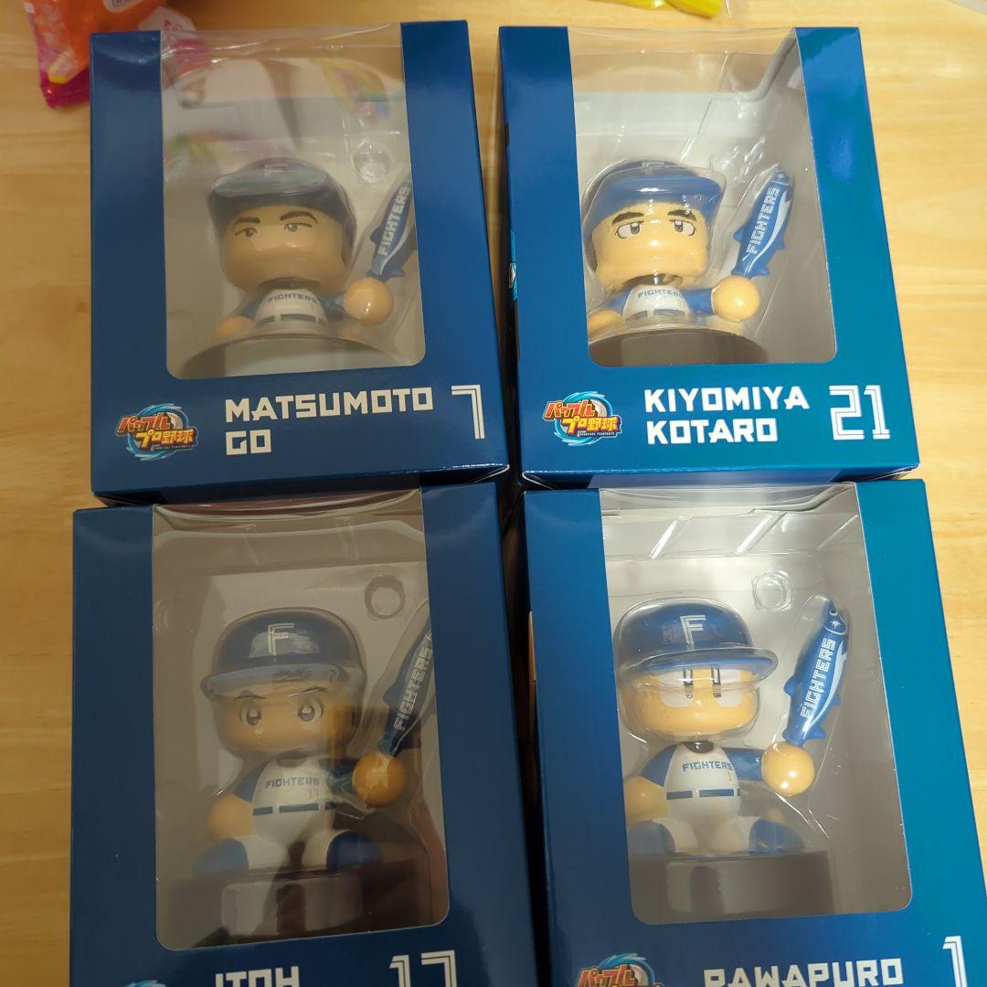 日本ハム パワプロ ボブルヘッド 未使用 4個セット 箱に初期傷あり