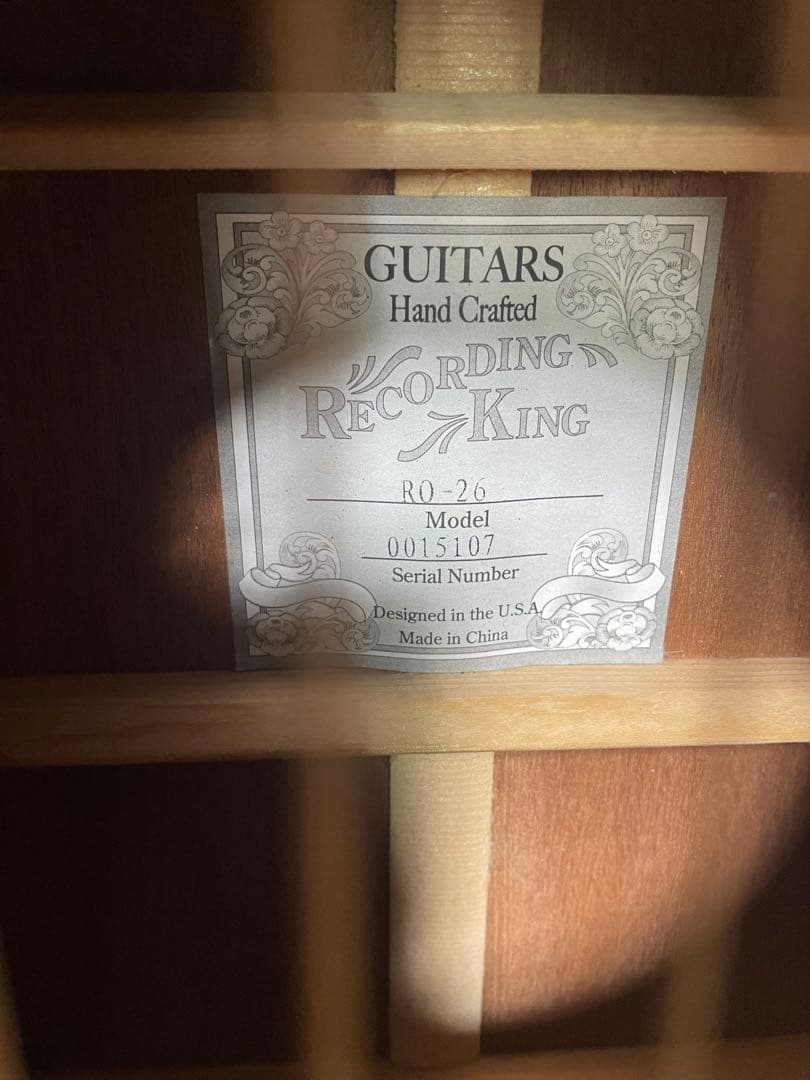 パ*ナ様 レコーディングキング RO-26 全単板 OOOサイズ