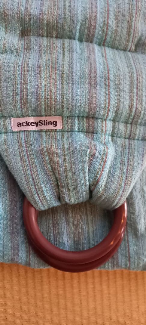 あいら様専用】ackeySling リング付きスリング 青系ストライプ