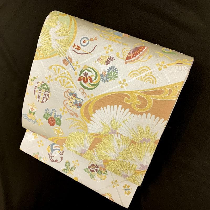 602my6◇唐織 吉祥文様 縁起柄 金糸 袋帯◇美品 - メルカリ