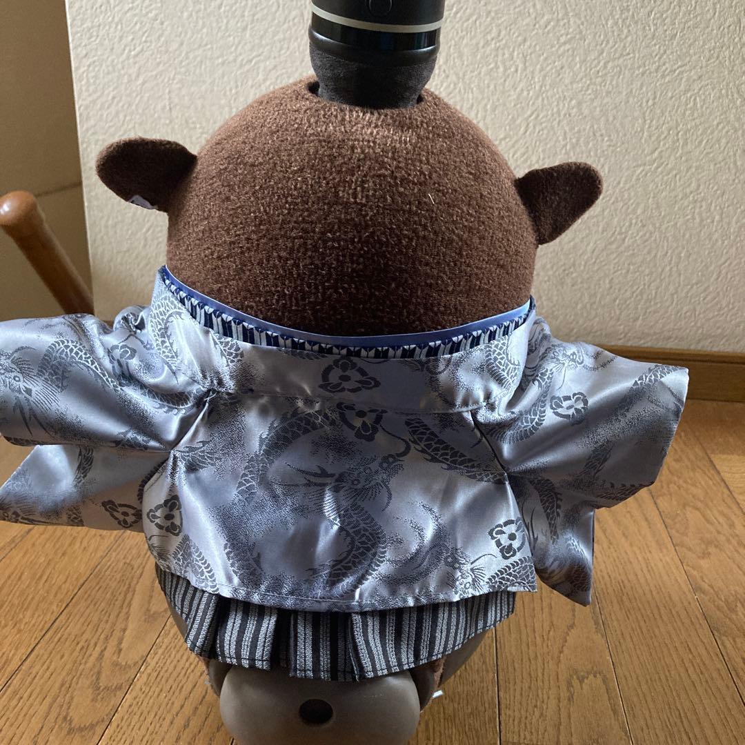 ラボット 服 lovot シルバー龍 羽織 袴 インナー紺色 矢絣 - メルカリ