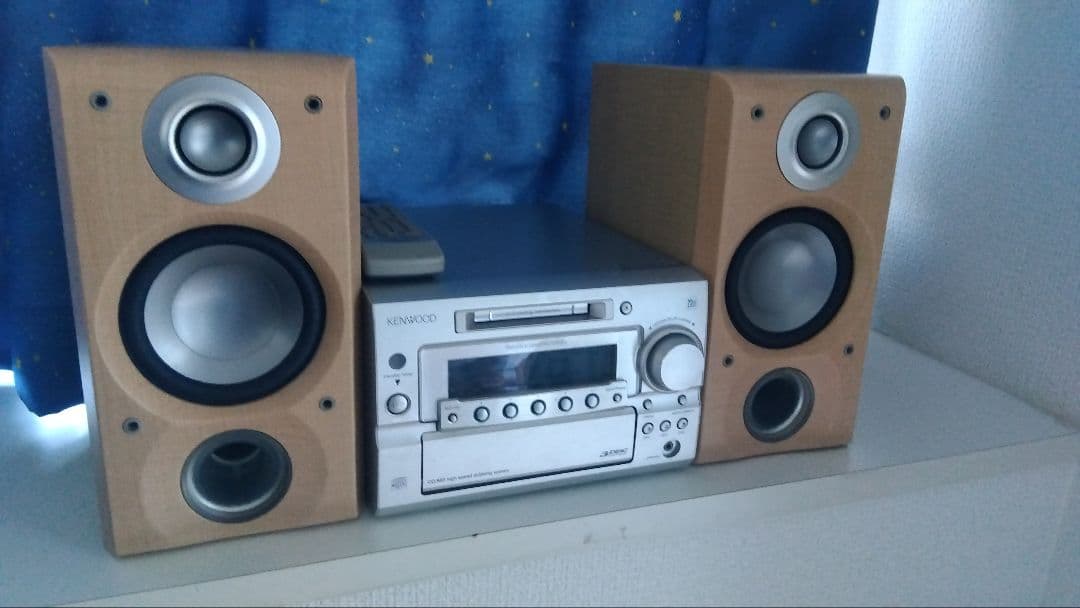 KENWOOD 3CD MD ミニコンポ スピーカー、リモコン付き KENWOOD RXD-SZ3MD ミニコンポ アンテナ付 カセットNG - メルカリ