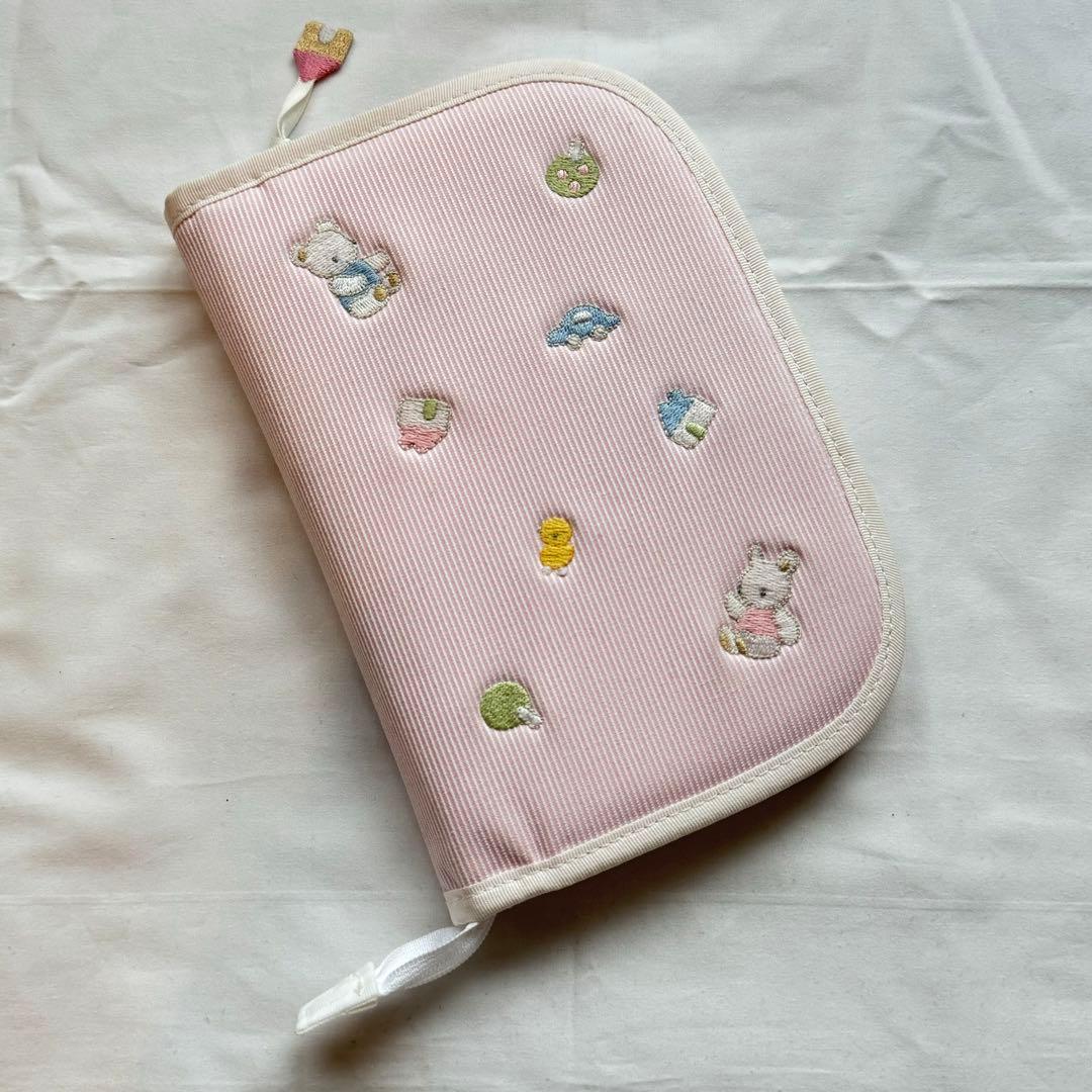 美品】ファミリア familiar 母子手帳ケース ピンク 女の子 ベビー