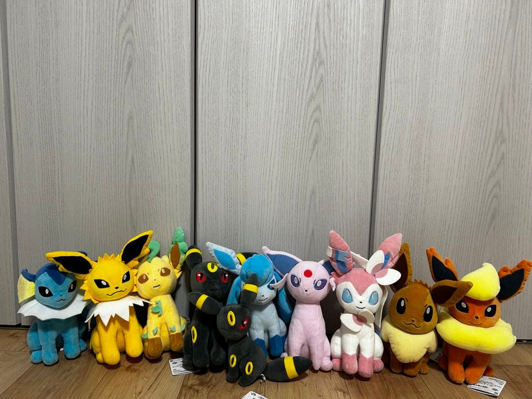 ポケモン ぬいぐるみ イーブイと進化系 9体セット - メルカリ