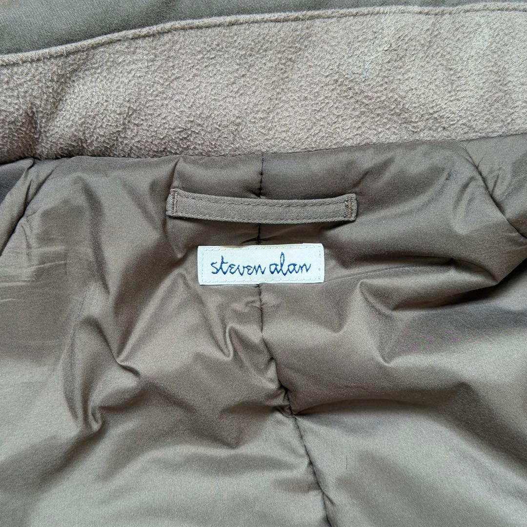 steven alan ブラッシュドパデッドスタンドコート オリーブ - メルカリ