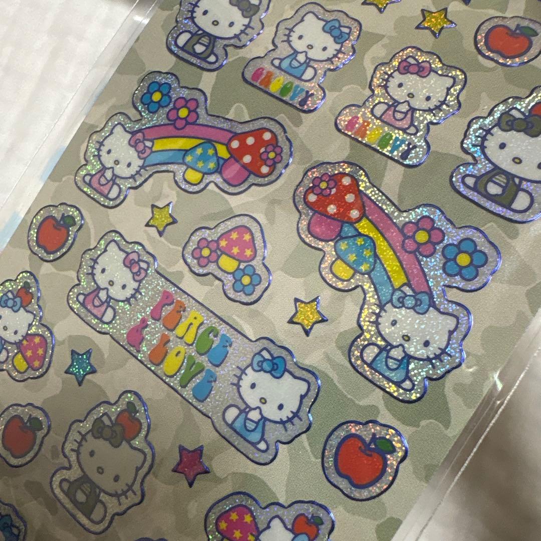 サンリオ ハローキティ 2001年 レトロ シール ステッカー 3種 当時物