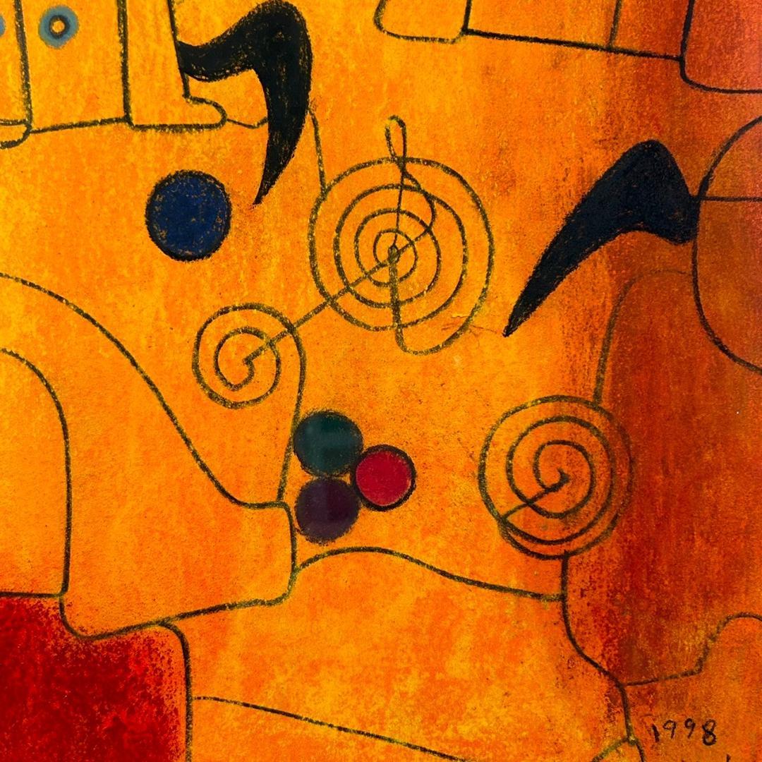 最終値下げ】美品 谷川晃一「10月の翼」パステル画 1998年 額縁 絵本