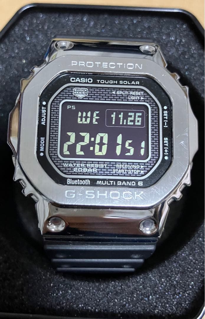 CASIO G-SHOCK Bluetooth タフソーラー　GMW-B5000 GMWB5000-1 | Digital Stainless Steel Bluetooth Men's Watch G-SHOCK