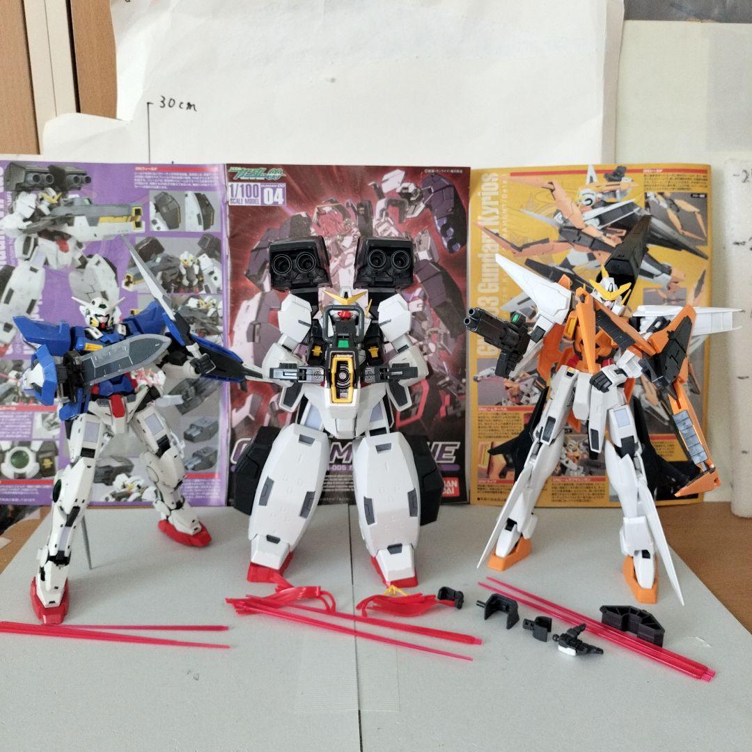 1/100 ガンプラ ガンダム ヴァーチェ ナドレ エクシア キュリオス 完成