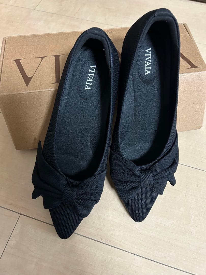 VIVAIA　ヴィヴァイア　ブラック37　リボンフラットシューズ Azura] ポインテッドトゥ リボン付き フラット – VIVAIA JAPAN