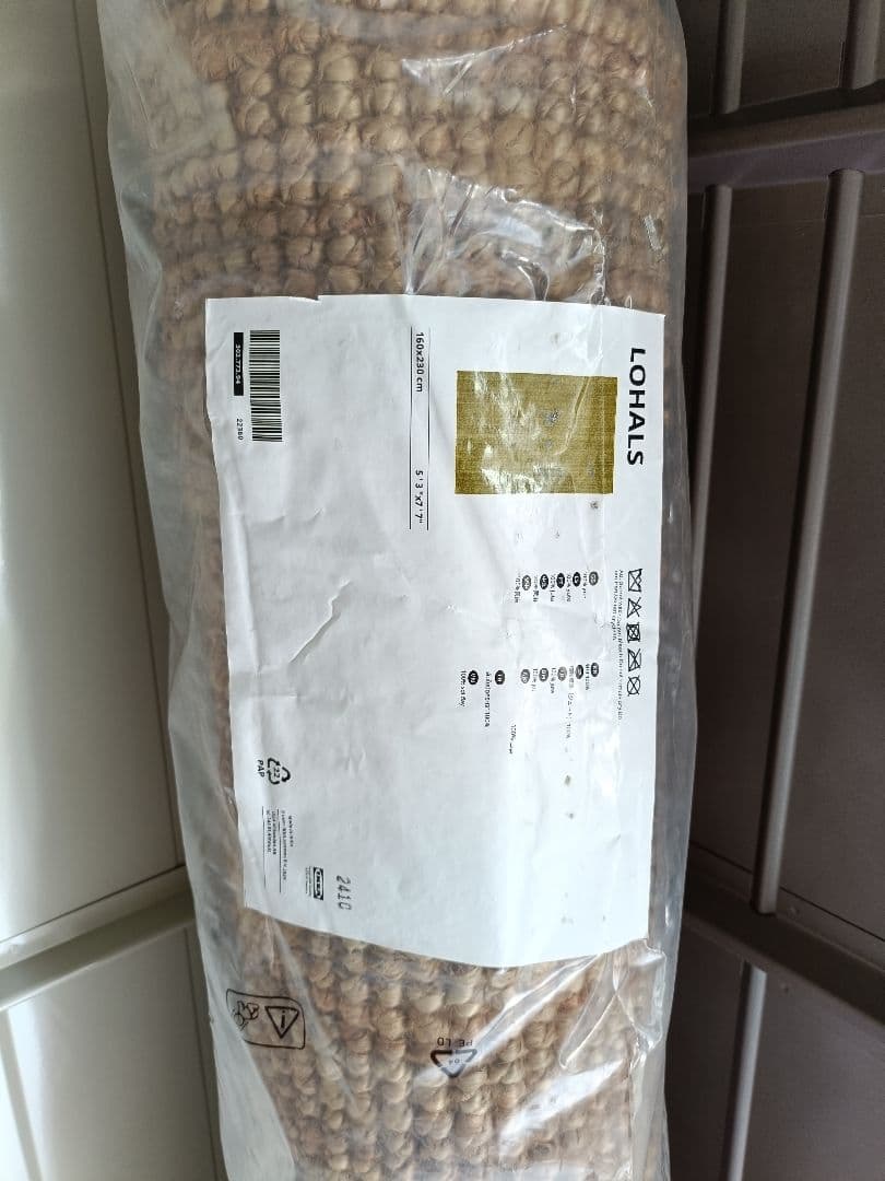 i*様 【未使用】IKEA LOHALS ローハルス 160x230cm LOHALS rug, flatwoven, natural, 5'3