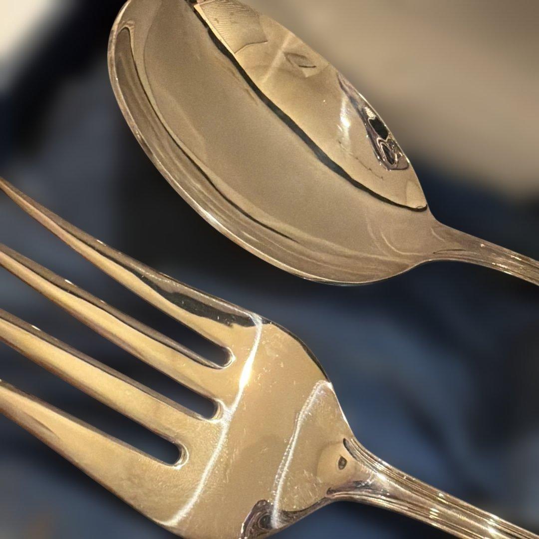 希少】銀座和光 WAKO 銀仕上げ サービングセット スプーン＆フォーク