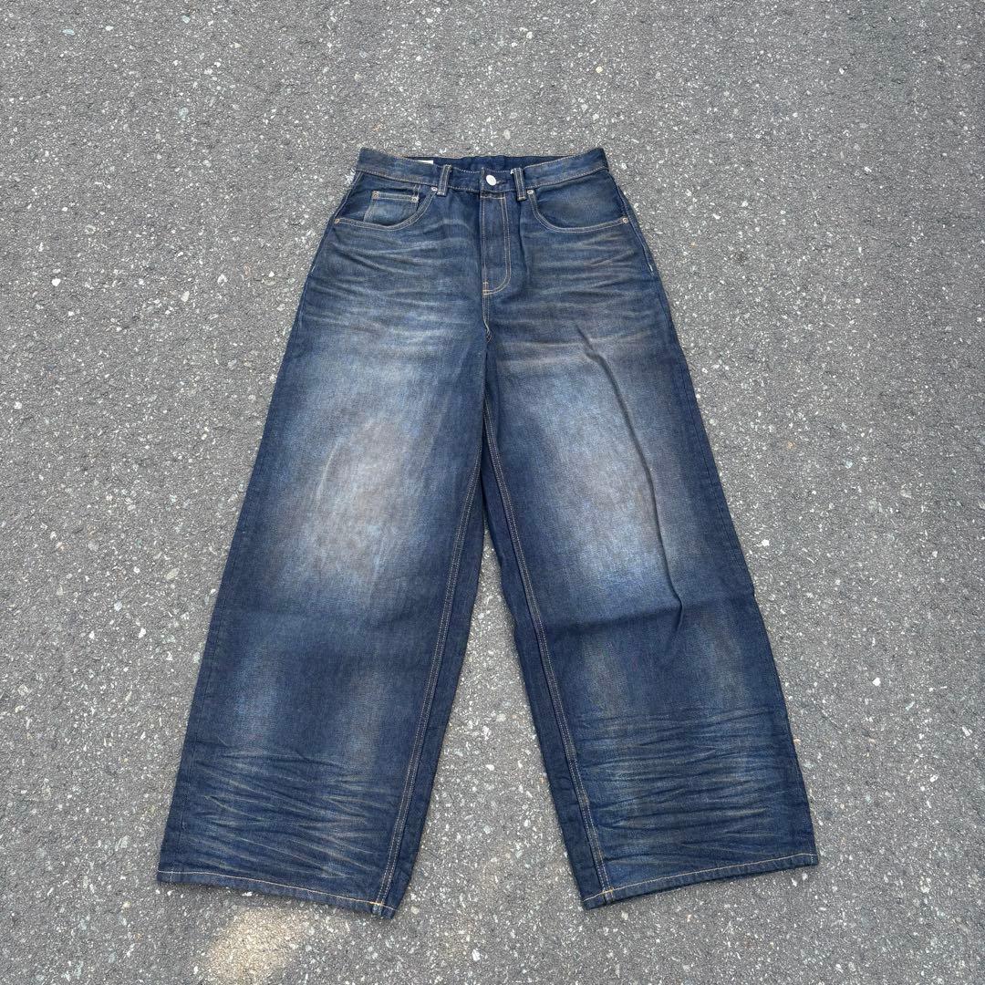 ZARA バギーデニム 泥加工 スーパーバギー - メルカリ