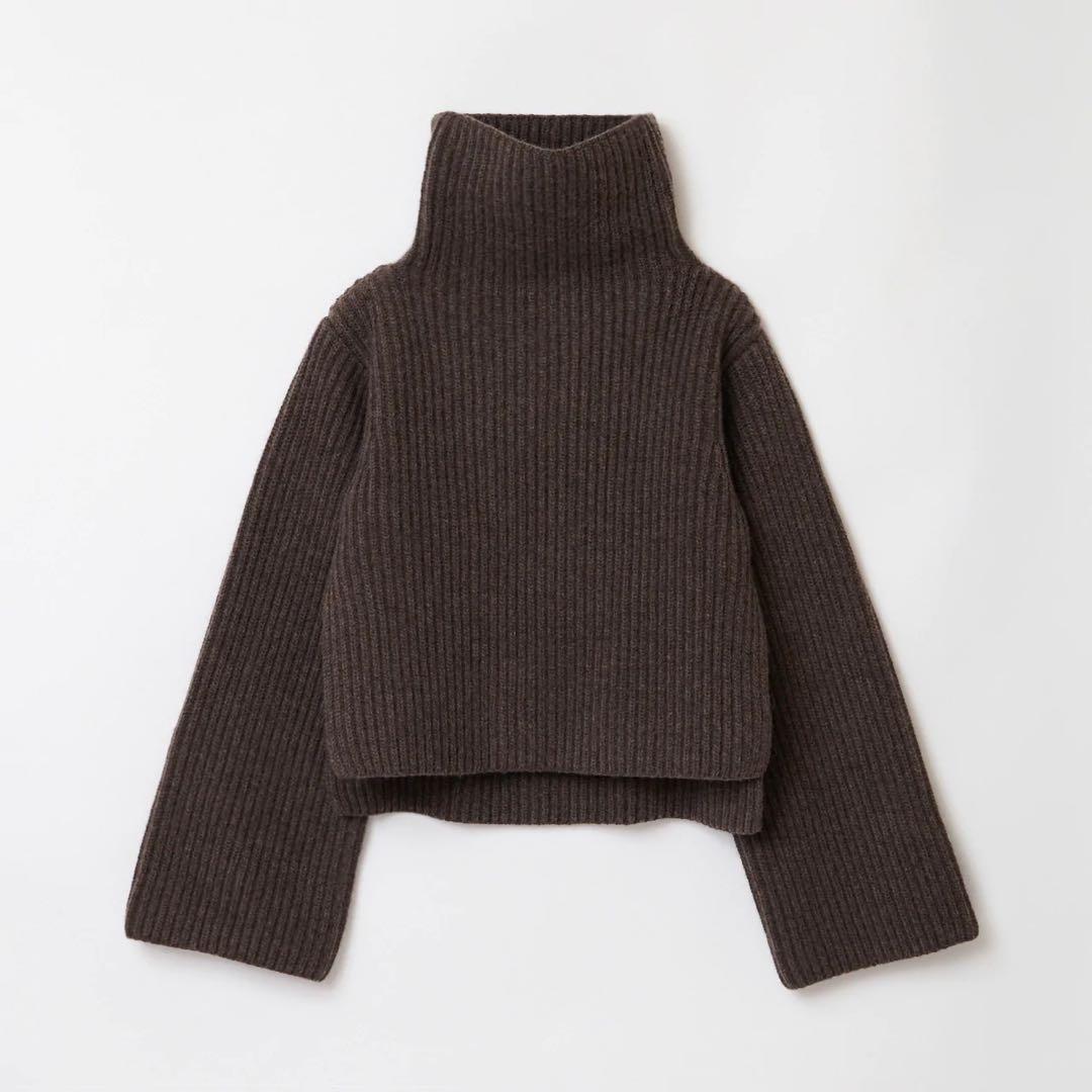 THE SHISHIKUI HIGH NECK KNIT /DARK BROWN - メルカリ