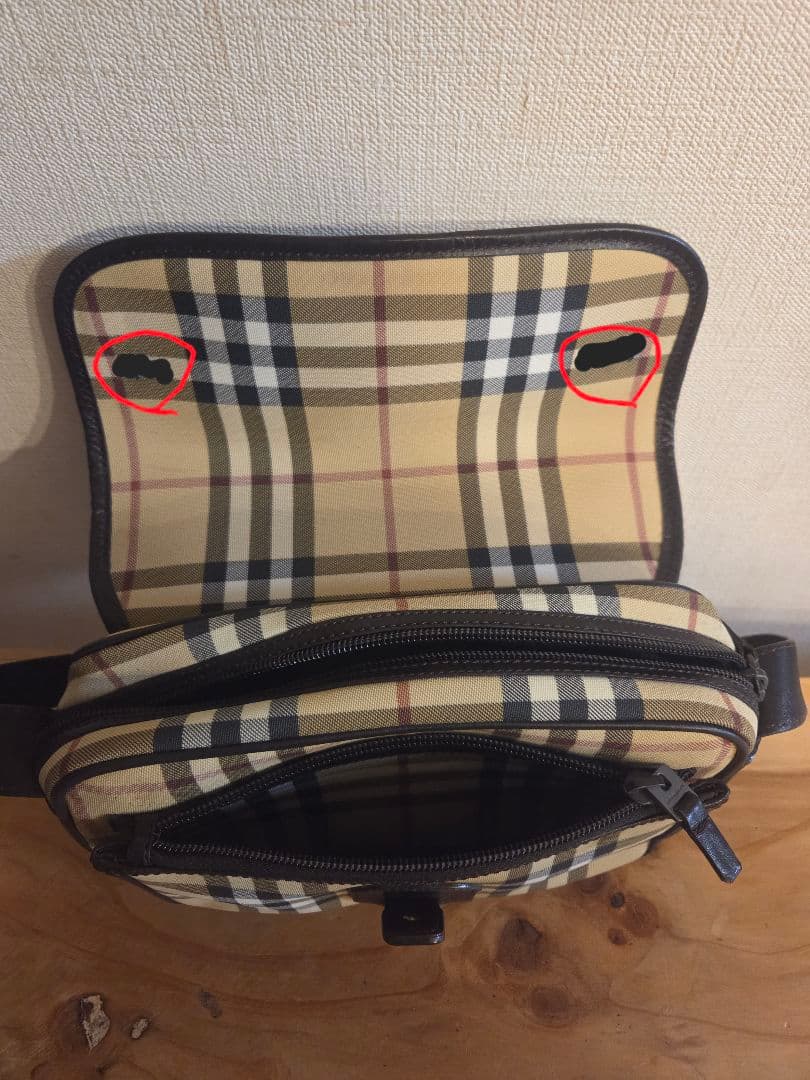 BURBERRY バーバリー ノバチェック ショルダーバッグ ※記名あり注意