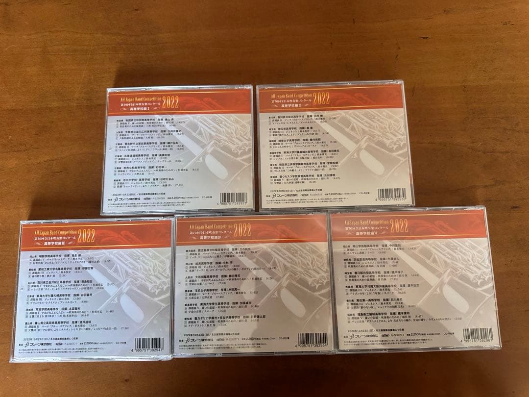 2022年全日本吹奏楽コンクールCD（高等学校の部） - クラシック人気
