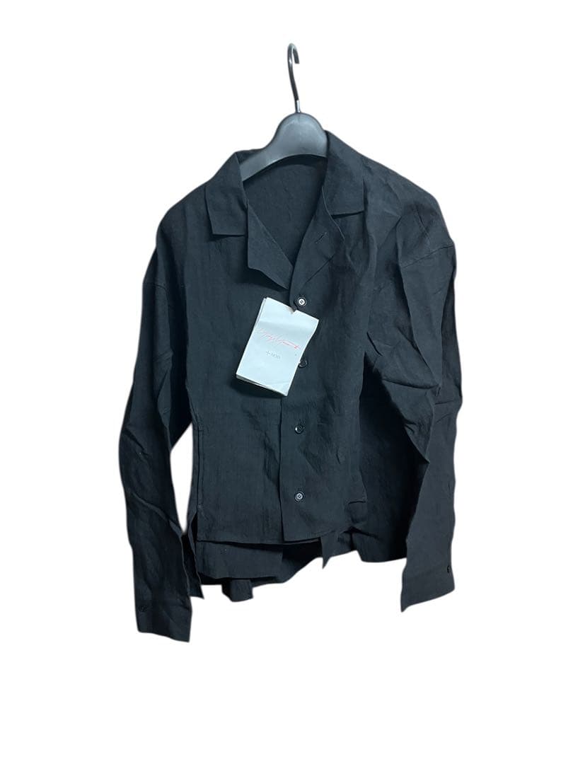 ヨウジヤマモトノアール　NH-B38-311 シャツ　ブラウス　未使用保管品 Yohji Yamamoto POUR HOMME シワギャバステンカラーロングブラウス