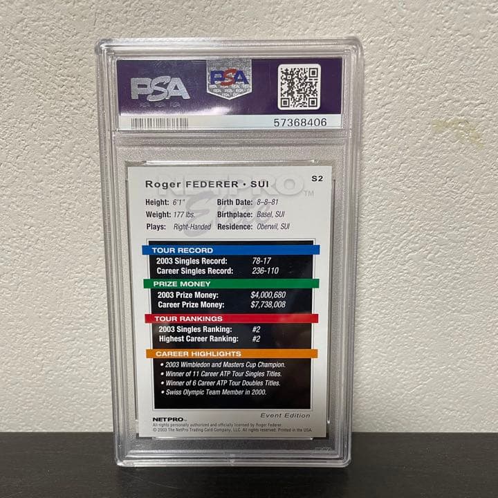 2003 Netpro Elite Roger Federer PSA10 - メルカリ