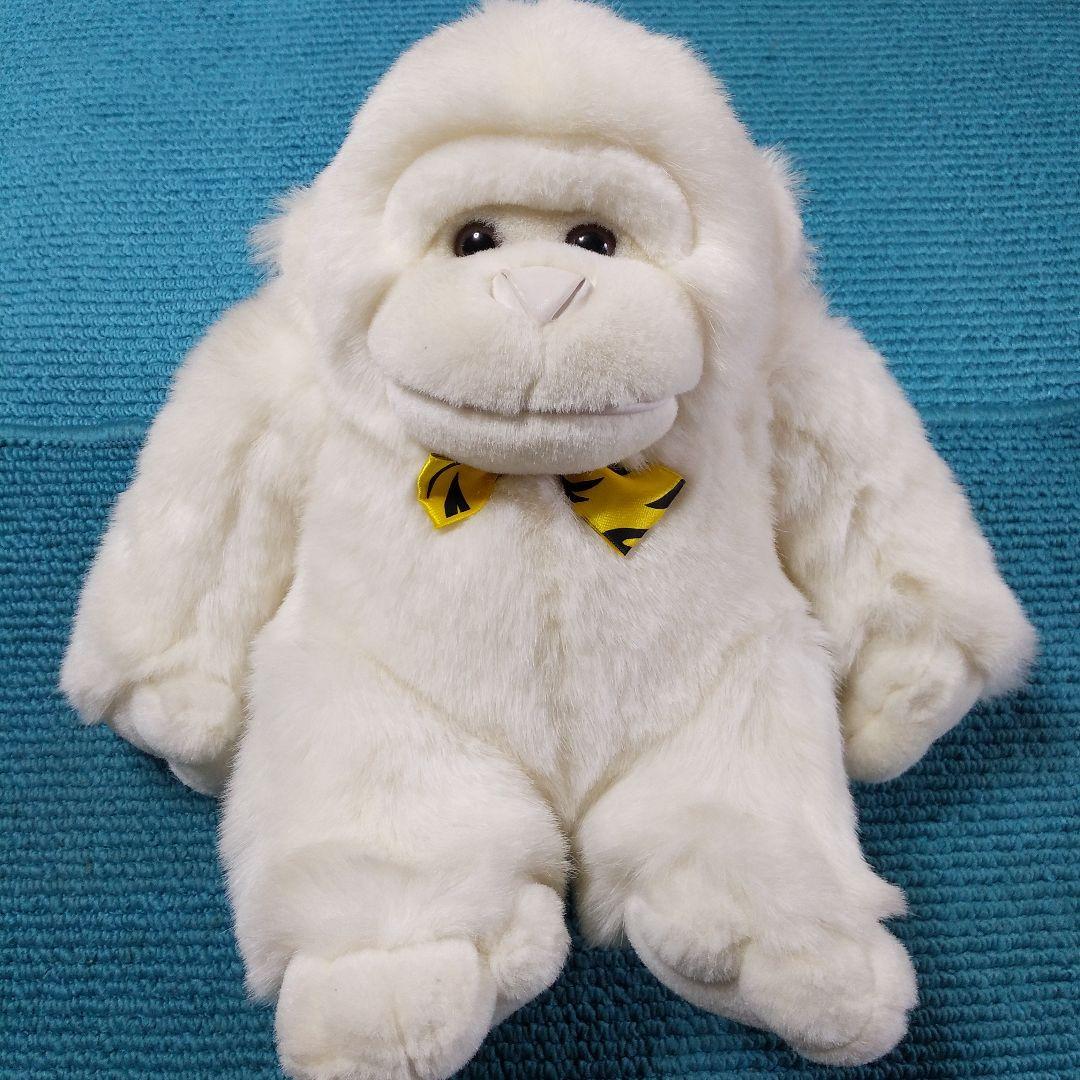昭和レトロ 白ゴリラのぬいぐるみ - メルカリ
