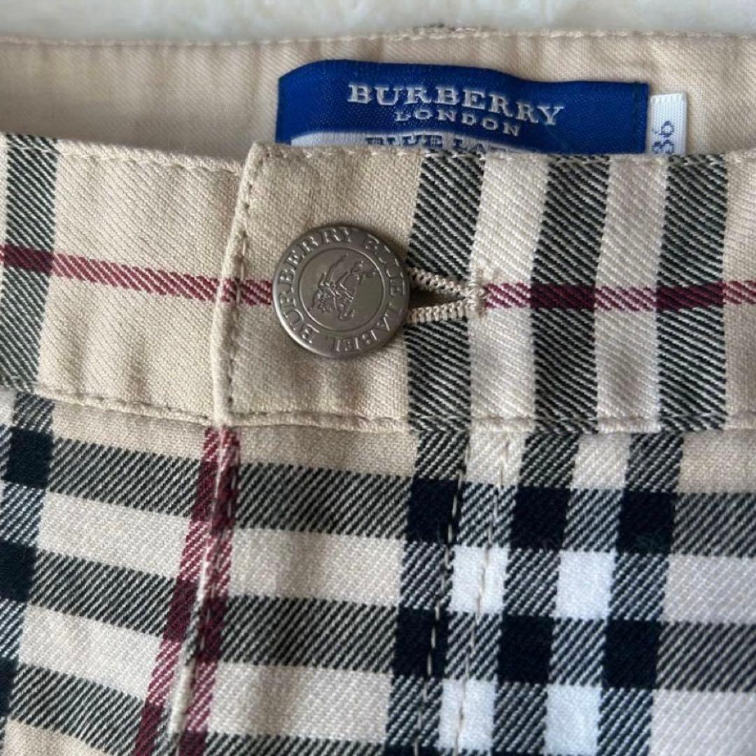Y2K✨バーバリーブルーレーベル ノバチェック フレアパンツ 36 希少
