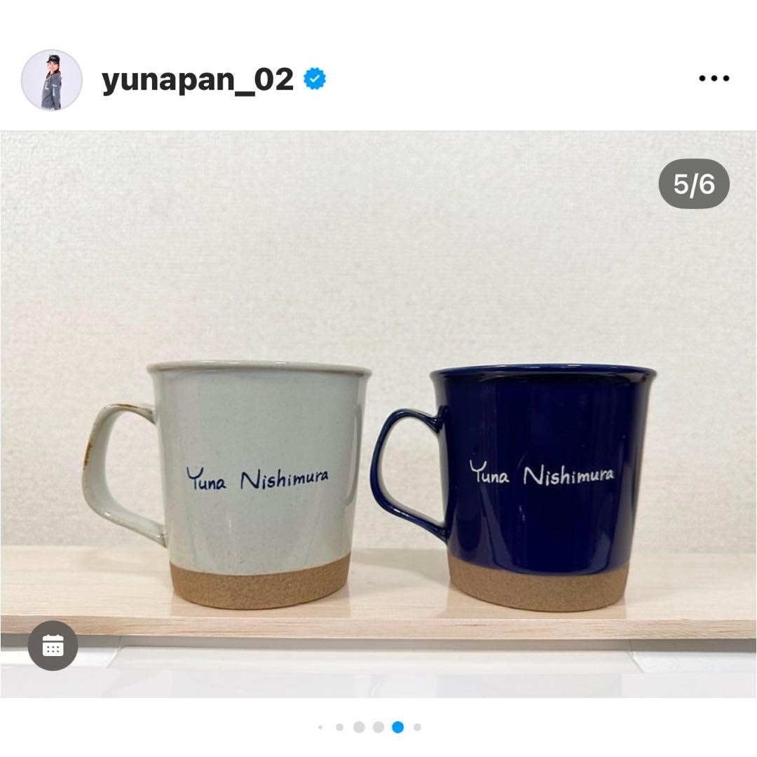 西村優菜プロ直筆サイン入り マグカップ&コースター - メルカリ