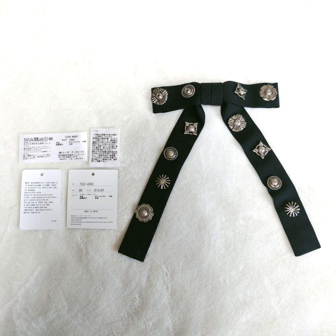 TOGA TOOトーガトゥ　メタルコンチョリボンタイ　TAKUYA着用　ブラック TOGA TOOトーガトゥ メタルコンチョリボンタイ TAKUYA着用 ブラック