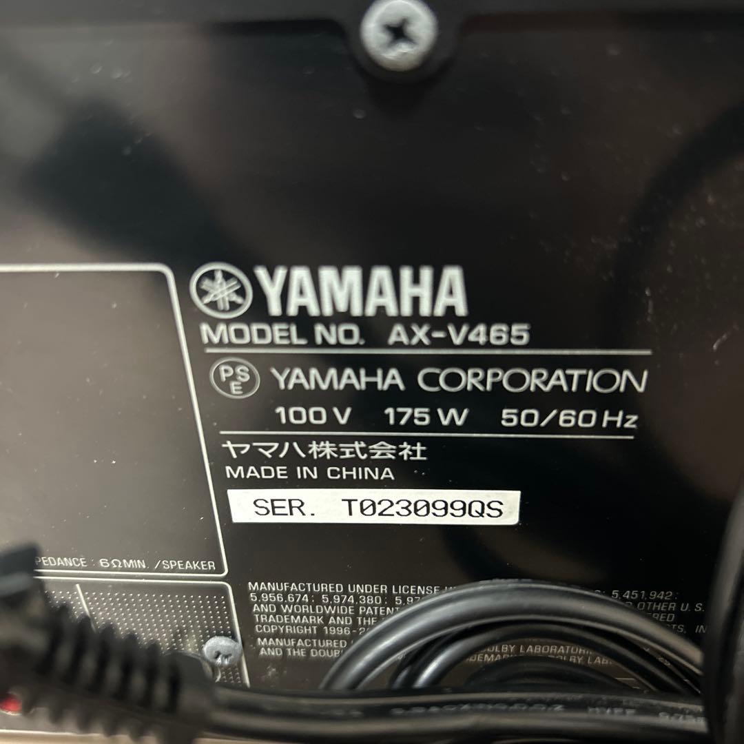 YAMAHA ヤマハ AVアンプ 5.1ch ブラック AX-V465 動作良好